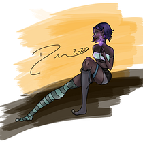 Meu projeto do curso: Introdução ao desenho de personagens para animação e videogames - Elfa Vioetais. Un projet de Créativité, Dessin, Dessin numérique, Conception de personnages et Illustration numérique de Rafaela Diva Pinho - 28.10.2020
