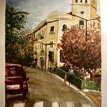 Mi Proyecto del curso: Paisajes urbanos en acuarela. Een project van Aquarelschilderen van José Antonio Monroy - 22.10.2020