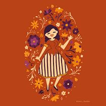 Meu projeto do curso: Retrato ilustrado com elementos botânicos. Ilustração tradicional projeto de Ana Lavorato - 23.10.2020