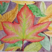 Mi Proyecto del curso: Creación de paletas de color con acuarela : Hojas de Otoño.. Un progetto di Pittura ad acquerello di Rocio martinez - 23.10.2020