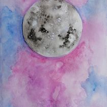 Proyecto del curso: Galaxia y Luna. Un progetto di Pittura ad acquerello di Andrea Prieto - 23.10.2020