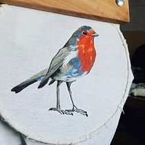 Mi Proyecto del curso: Pintar con hilo: técnicas de ilustración textil. Embroider, and Traditional illustration project by Giovanna Barahona - 10.01.2020