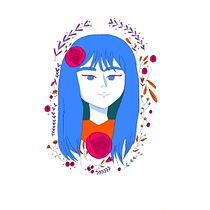 Meu projeto do curso: Retrato ilustrado com elementos botânicos. Ilustração tradicional projeto de Mylena Moura - 25.10.2020