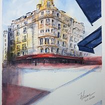 My project in Architectural Sketching with Watercolor and Ink course. Ilustração arquitetônica projeto de Nora A Conti Liesac - 29.10.2020