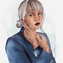 Mi Proyecto del curso: Retrato ilustrado con Procreate. Ilustração digital projeto de Mª José Fdez-Blanco León - 26.10.2020