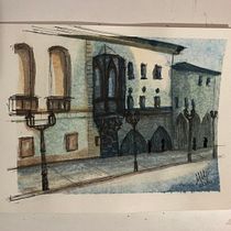 Mi Proyecto del curso: Dibujo arquitectónico con acuarela y tinta. Arquitetura, Pintura, e Pintura em aquarela projeto de Meilyn Mong - 27.10.2020