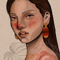 Mi Proyecto del curso: Retrato ilustrado con Procreate. Ilustração digital projeto de Jess - 28.10.2020