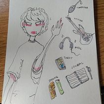 Me and things I like. Character Design, Drawing, and Painting project by Daniela Catalano - 10.28.2020