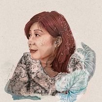 My project in Illustrated Portraits with Procreate course. Desenho digital projeto de Carmen Sheng - 31.10.2020