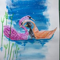 O Patinho Feio. Children's Illustration project by raphaelmoya - 11.21.2020