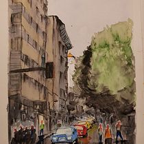 Mi Proyecto del curso: Paisajes urbanos en acuarela. Een project van  Beeldende kunst van Carlos Justiniano - 29.10.2020