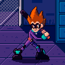 Masokid in the Streets (Pixel Art). Un progetto di Animazione 2D, Bozzetti, Arte concettuale, Progettazione di videogiochi, Illustrazione digitale, Pixel art e Videogiochi di David González - 30.10.2020