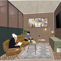 Mi Proyecto del curso: Representación gráfica de proyectos arquitectónicos Ein Projekt aus dem Bereich Innenarchitektur, Innendesign, Grafikdesign, Architektonische Illustration und Innenarchitektur von Sofia Morales - 09.06.2020