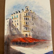 My project in Architectural Sketching with Watercolor and Ink course. Pintura em aquarela projeto de Sophy - 31.10.2020