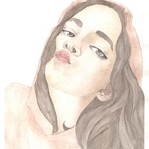 My final project - a portrait from a photo. Watercolor Painting project by Anna Radchenko - 11.01.2020