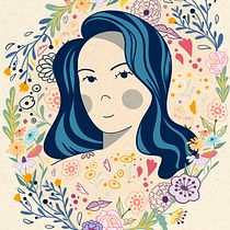 Mi Proyecto del curso: Retrato ilustrado con elementos botánicos. Ilustração tradicional e Ilustração botânica projeto de Cristina Gorski - 31.10.2020
