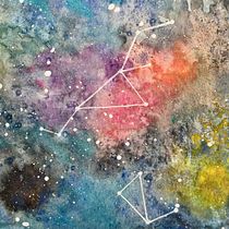 My project in Modern Watercolor Techniques course 🪐💫⭐️☄️. Education, and Traditional illustration project by weronika_rozanska - 11.01.2020