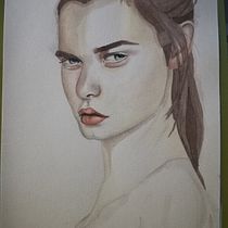 Mi Proyecto del curso: Retrato en acuarela a partir de una fotografía. Portrait Drawing, and Watercolor Painting project by sarattsanfran204 - 12.20.2020