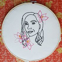 Mi Proyecto del curso: Retrato lineal bordado. Bordado projeto de Jennifer Gonzalez - 01.11.2020