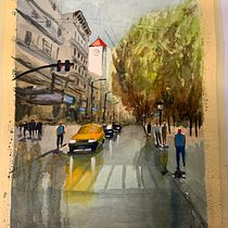 Mi Proyecto del curso: Paisajes urbanos en acuarela. Een project van Aquarelschilderen van Javier Hernández - 01.11.2020