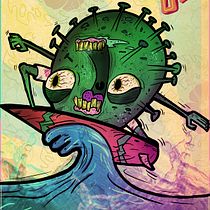 La segunda ola (The second wave). Ilustração digital projeto de Antonio Clemente - 02.11.2020