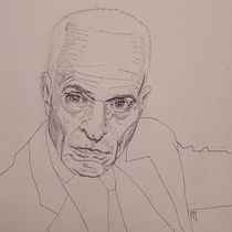 My project in Introduction to Portraits with India Ink and Nibs course. Desenho artístico projeto de zerobyzero - 02.11.2020