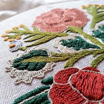 My project in Embroidery Technique with the Stem Stitch course - from Italy. Bordado projeto de Miriam Cozzi - 03.11.2020
