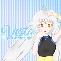 Vesta *Gamer Girl*. Digital Drawing project by Yanina Juarez y Contratti - 11.04.2020