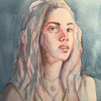 Mi Proyecto del curso: Retrato artístico en acuarela. Watercolor Painting project by Daniela González - 12.22.2020