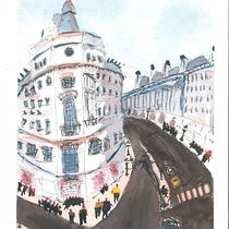 My project in Architectural Sketching with Watercolor and Ink course. Ilustração arquitetônica, Ilustração com tinta, e Pintura em aquarela projeto de ericduc_dao - 05.11.2020