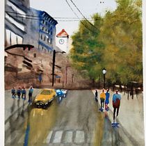 My project in Urban Landscapes in Watercolor course. Een project van Aquarelschilderen van jackie_francis - 07.11.2020