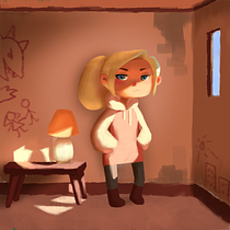 My project in Lighting Principles for Digital Painting course. Digital Illustration, and Traditional illustration project by Babie Alexandra Pulga - 11.07.2020