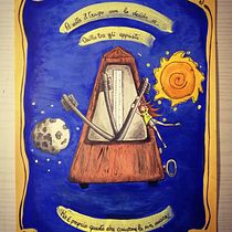 The metronome. Traditional illustration project by Mariagrazia Cavallo - 11.07.2020