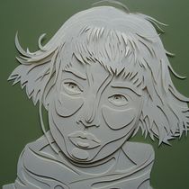 Meu projeto do curso: Retratos 3D com camadas de papel. Papercraft projeto de Cristiane Freitas - 07.11.2020