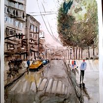 My first draw  project in Urban Landscapes in Watercolor course. Een project van  van Clément Ten Bff - 07.11.2020