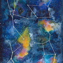 My universe. Watercolor Painting project by hana_buchalova - 11.07.2020