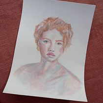 Mi Proyecto del curso: Retrato artístico en acuarela. Traditional illustration project by celiagoesc - 03.31.2021