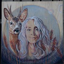 Mi Proyecto del curso: Acuarela sobre madera  .....Mi almana y su aliado. Un proyecto de Pintura a la acuarela de Liliana Quintero - 21.12.2020