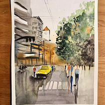 My project in Urban Landscapes in Watercolor course. Een project van Aquarelschilderen van ulrikesteffen - 08.11.2020