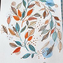 Proyecto final hojas de otoño. Un progetto di Pittura ad acquerello di elianaparram - 08.11.2020