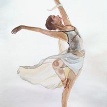Mi Proyecto del curso: Bailarina de Ballet. Traditional illustration project by Mariela Ferrero - 11.09.2020