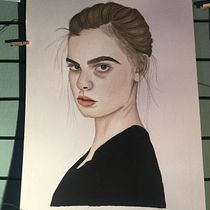 My project in Watercolor Portrait from a Photo course. Watercolor Painting project by thaynara.css - 11.09.2020