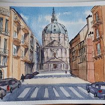 My project in Architectural Sketching with Watercolor and Ink course. Ilustração com tinta, e Pintura em aquarela projeto de pugalendhiprasanna - 10.11.2020