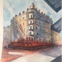 Mi Proyecto del curso: Dibujo arquitectónico con acuarela y tinta. Arte urbana projeto de ferchitaordo - 10.11.2020
