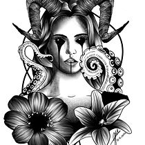 DemonGirl_by @_apillz. Digital Illustration project by Juan Manuel AP - 11.08.2020