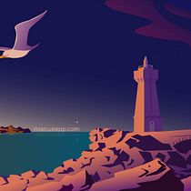 Down by the sea, somewhere in Brittany. Een project van Digitale illustratie y Vectorillustratie van Marcus Repp - 11.11.2020