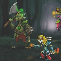 Los 5 Monstruos Guerreros mágicos del Bosque . Character Design, Traditional illustration, Digital Illustration, Children's Illustration, and Narrative project by Camilo Ducuara Gordillo - 11.10.2020