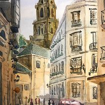 Mi Proyecto del curso: Paisajes urbanos en acuarela. Een project van Aquarelschilderen van Javier Díaz González - 14.11.2020