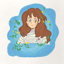 My self-portrait with botanical elements . Ilustração tradicional projeto de Shesa - 16.11.2020