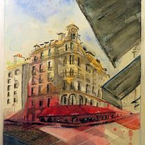 My project in Architectural Sketching with Watercolor and Ink course. Ilustração arquitetônica projeto de cynthia_faye24 - 06.02.2021